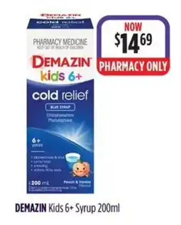 Wizard Pharmacy Demazin Kids 6+ Syrup offer