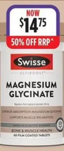 Wizard Pharmacy Swisse Magnesium Glycinate offer