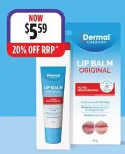 Wizard Pharmacy Dermal Therapy Lip Balm Original offer