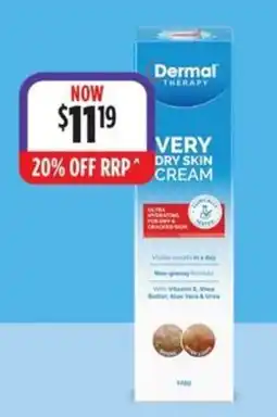 Wizard Pharmacy Dermal Therapy Very Dry Skin Cream offer
