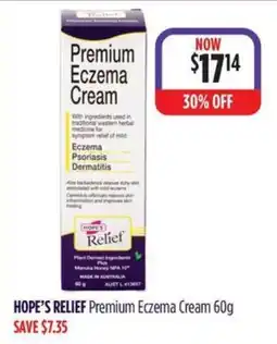 Wizard Pharmacy Hope's Relief Premium Eczema Cream offer