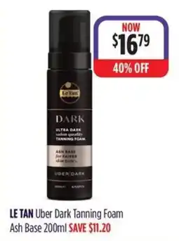 Wizard Pharmacy Le Tan Uber Dark Tanning Foam offer
