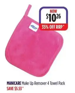 Wizard Pharmacy Manicare Make Up Remover 4 Towel Pack offer