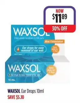 Wizard Pharmacy WAXSOL Ear Drops offer