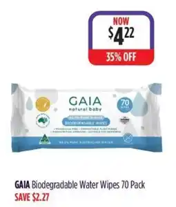 Wizard Pharmacy Gaia Biodegradable Water Wipes offer