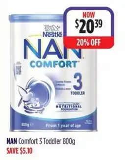 Wizard Pharmacy Nestle NAN Comfort 3 Toddler offer