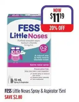 Wizard Pharmacy FESS Little Noses Spray & Aspirator offer