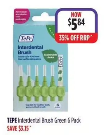 Wizard Pharmacy TePe Interdental Brush Green offer