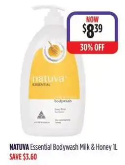 Wizard Pharmacy Natuva Essential Bodywash Milk & Honey offer