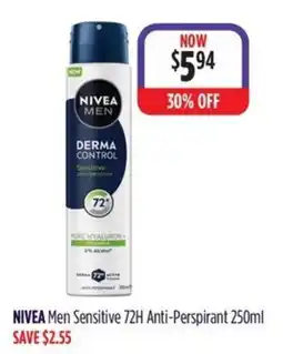 Wizard Pharmacy NIVEA Men Sensitive 72H Anti-Perspirant offer