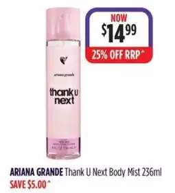 Wizard Pharmacy Ariana Grande Thank U Next Body Mist offer