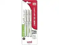Officeworks Uni-Ball Signo Broad Gel Pen 1.0 White 3 Pack offer