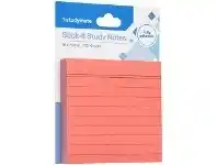 Studymate Fully Adhesive Lined Notes 76x76mm Red