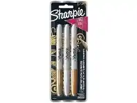 Officeworks Sharpie Fine Permanent Marker Metallic Assorted 3 Pack offer