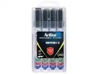 Officeworks Artline 90 Permanent Markers Black 4 Pack offer
