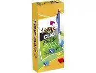 Officeworks BIC Clic Retractable Ballpoint Pens Blue 10 Pack offer
