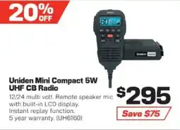 Repco Uniden Mini Compact 5W UHF CB Radio offer