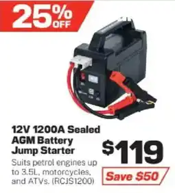 Repco 12V 1200A Sealed AGM Battery Jump Starter offer