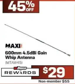 Repco Maxi 600mm 4.5dBi Gain Whip Antenna offer
