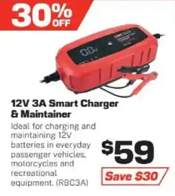 Repco 12V 3A Smart Charger & Maintainer offer