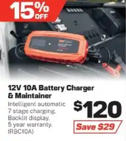 Repco 12V 10A Battery Charger & Maintainer offer