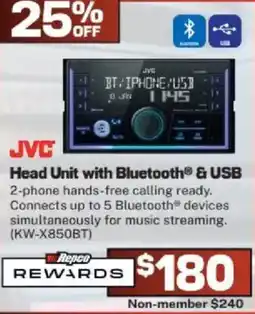 Repco JVC Head Unit with Bluetooth & USB offer
