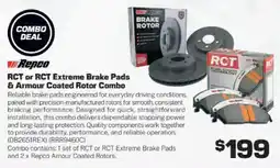 Repco Repcos RCT or RCT Extreme Brake Pads & Armour Coated Rotor Combo offer
