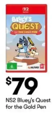 BIG W NS2 Bluey's Quest for the Gold Pen offer