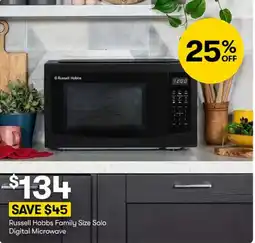 BIG W Russell Hobbs Family Size Solo Digital Microwave offer