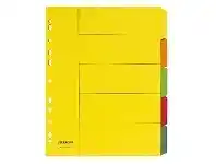 Officeworks J.Burrows A4 5 Tab Dividers Extra Wide Bright Colours offer