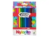 Officeworks Texta Nylorite Coloured Markers Assorted 12 Pack offer