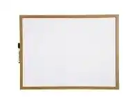 Officeworks J.Burrows Magnetic Whiteboard 600 x 450mm Oak offer