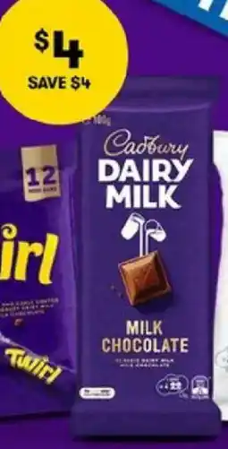 BIG W Cadbury Dairy milk offer