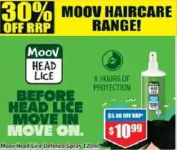 Chemist Warehouse Moov Head Lice Defence Spray offer