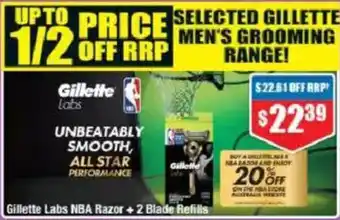 Gillette Labs NBA Razor +2 Blade Refills