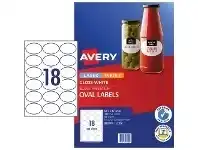 Officeworks Avery 18UP Glossy Oval Labels White 10 Sheets offer