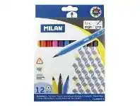 Officeworks Milan Triangular Fine-Tip Fibre Pens 12 Pack offer