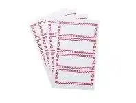 Officeworks Zig Zag Rectangle Label 100 x 38mm 20 Pack Pink offer