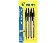 Officeworks Pilot BP-S Medium Ballpoint Pen 1.0mm Black 4 Pack offer