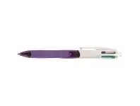 Officeworks BIC 4 Colour Grip Medium Fashion Retractable Ballpoint Pen offer