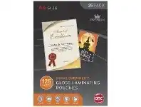 Officeworks GBC Laminating Pouch A4 125 Micron Gloss 25 Pack offer