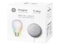 Officeworks General Electric/General Imaging GE Smart Light Starter Kit with Google Nest Mini B22 offer