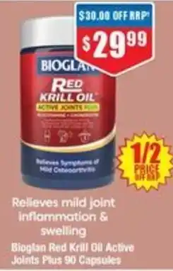 Chemist Warehouse Bioglan Red Krill Oil Active Joints Plus offer