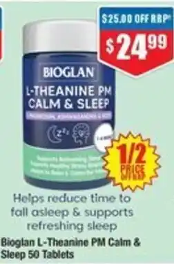 Chemist Warehouse Bioglan L-Theanine PM Calm & Sleep offer