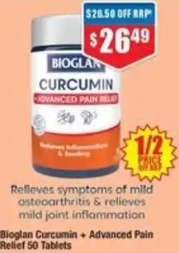 Chemist Warehouse Bioglan Curcumin + Advanced Pain Relief offer