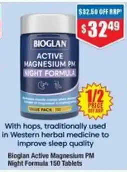 Chemist Warehouse Bioglan Active Magnesium PM Night Formula offer