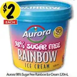 NQR Aurora 98% Sugar Free Rainbow Ice Cream offer