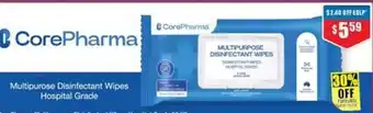 Chemist Warehouse CorePharma Multipurpose Disinfectant Wipes offer