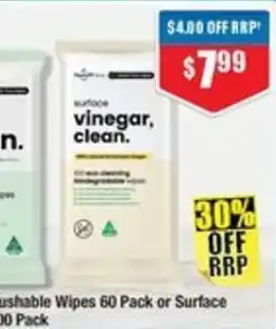 Chemist Warehouse Surface Vinegar Clean Wipes offer