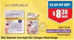 Chemist Warehouse Skin Republic Overnight Bio-Collagen Mask Range offer